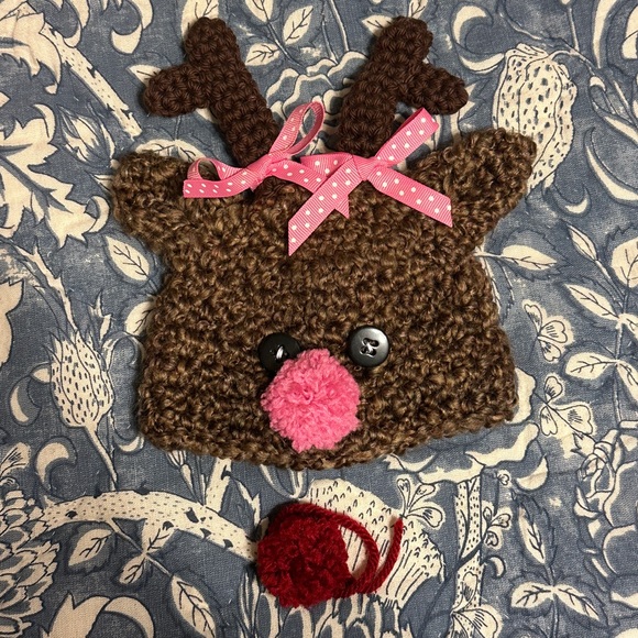 Rudolph the Reindeer newborn photography hat/pro - Picture 3 of 4